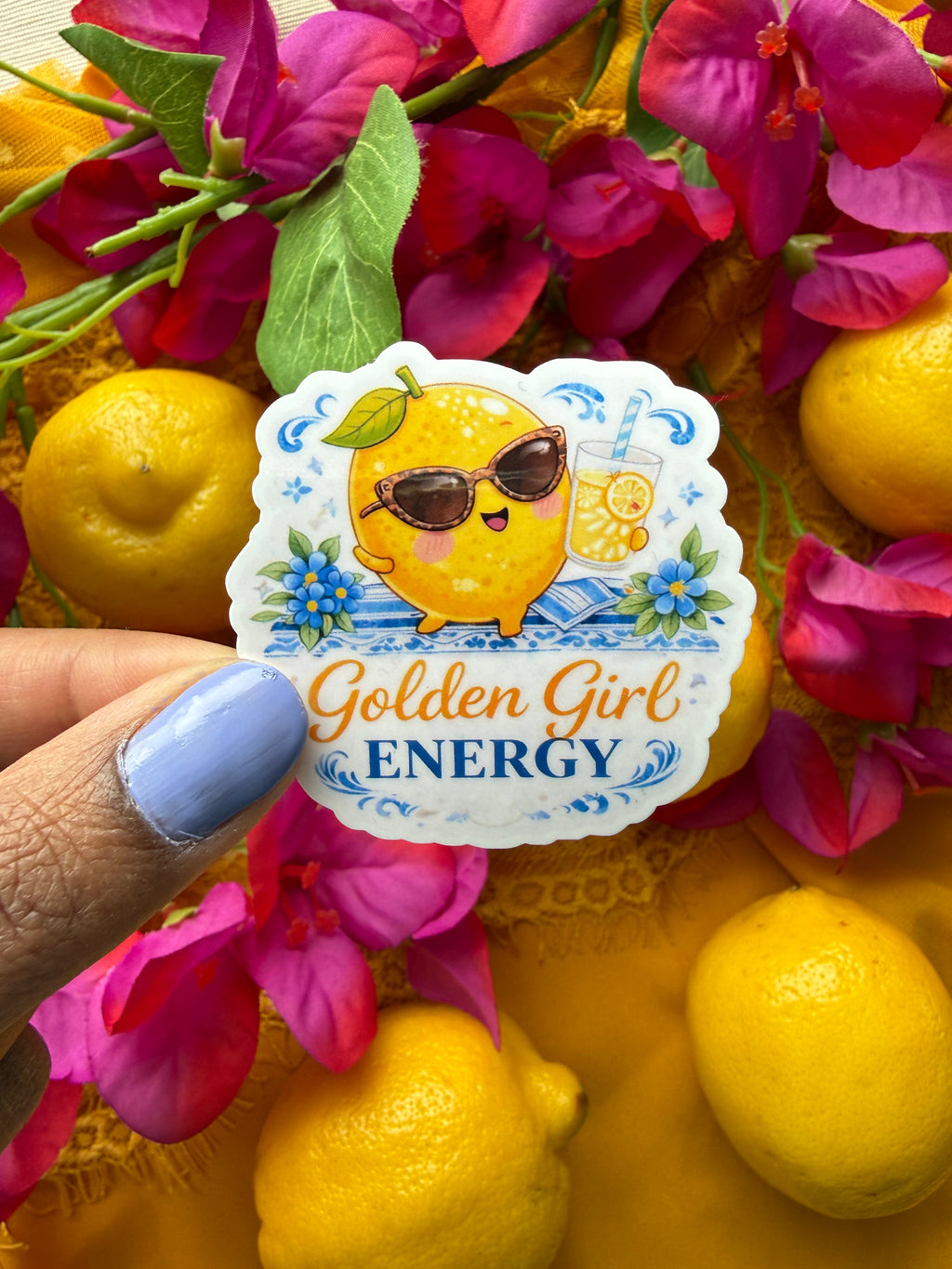 Golden Girl Energy Lemon Sticker