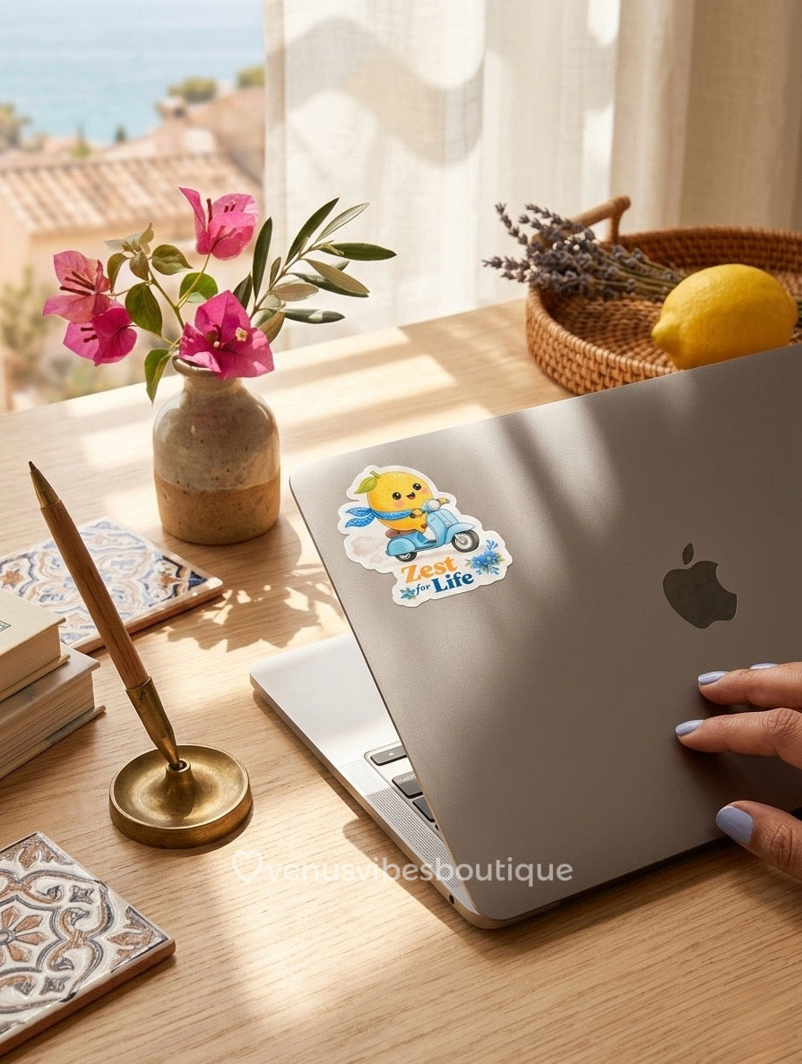 Zest for Life Lemon Sticker