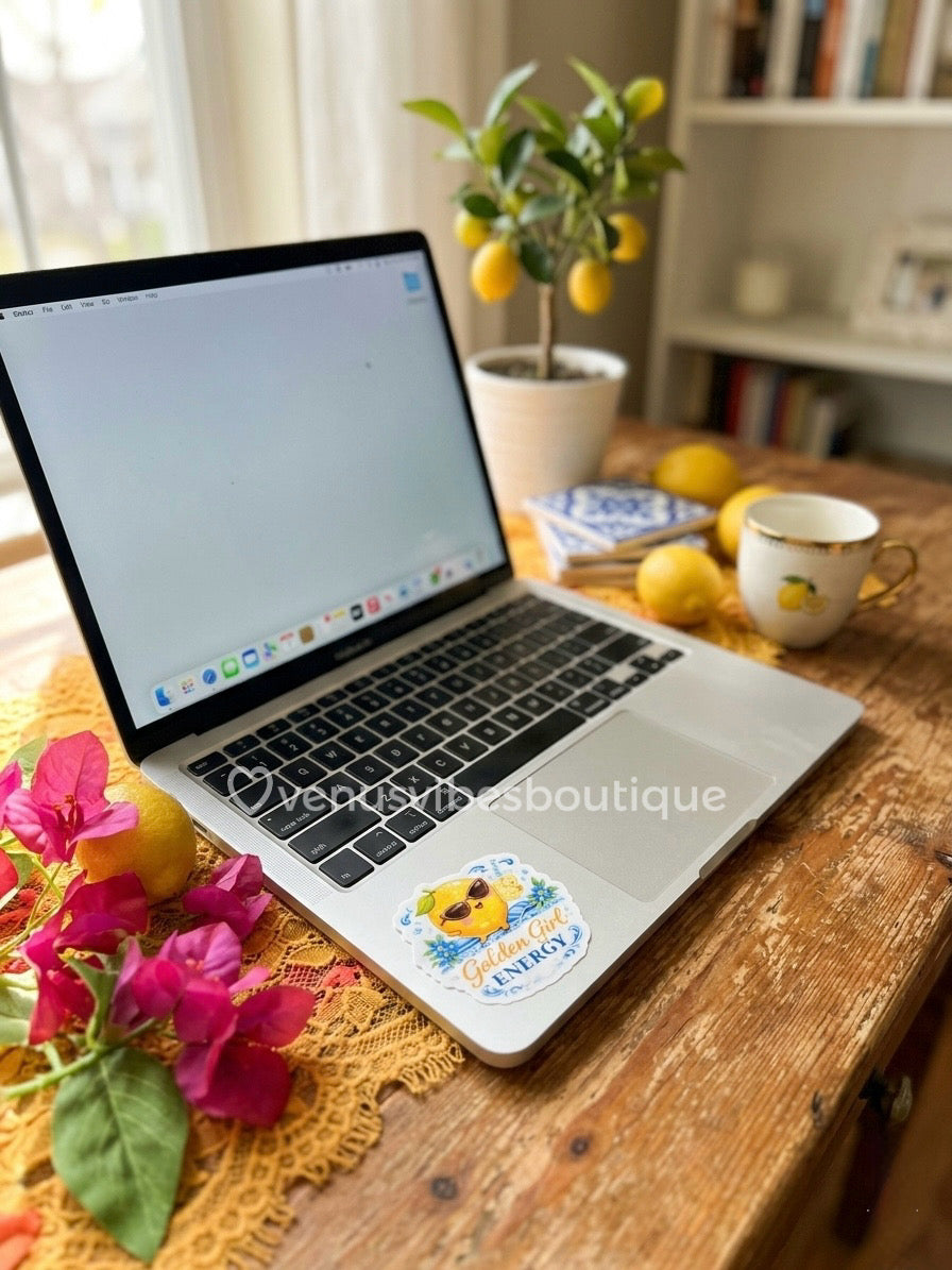 Golden Girl Energy Lemon Sticker