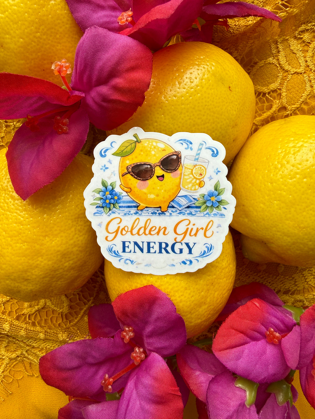 Golden Girl Energy Lemon Sticker