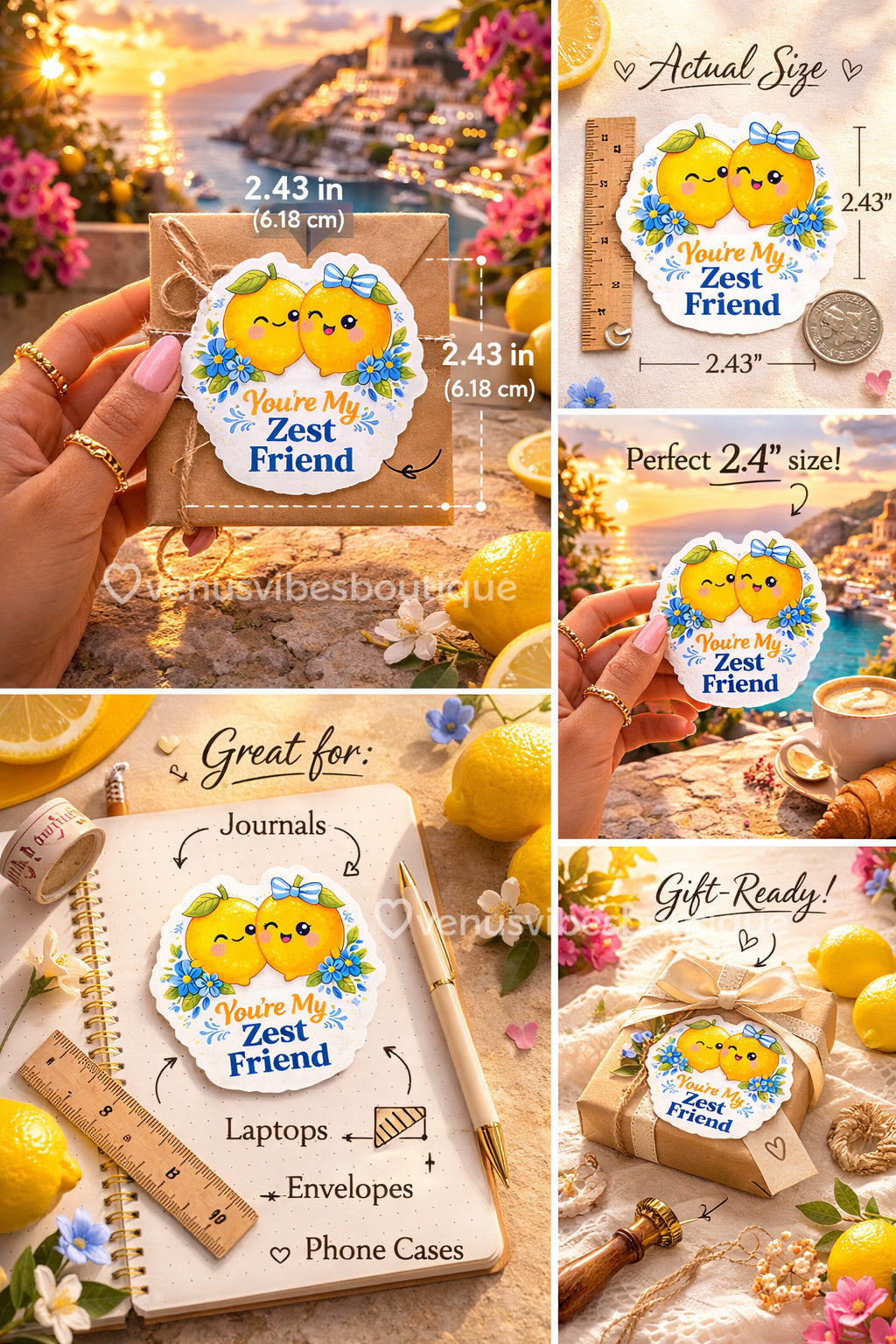 You're My Zest Friend Lemon Sticker